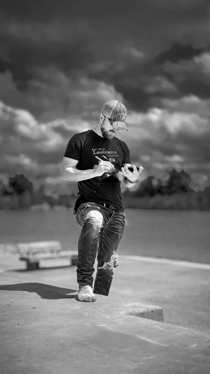 Paul Burns on the dock — Ruston, Louisiana